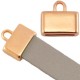 DQ metal end cap square Ø 10x2mm Rosegold